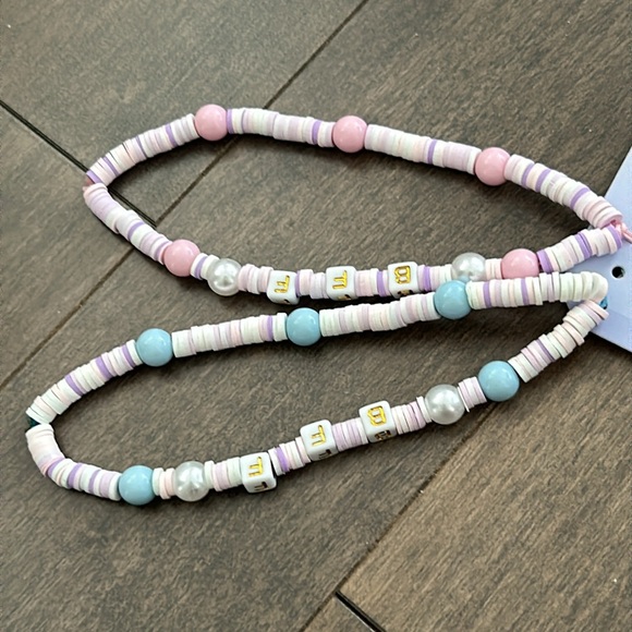 BFF Best Friend Forever Beaded Phone Charm Set, Pearl Accessory, Keychain Kids - Picture 4 of 4